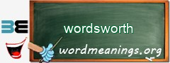 WordMeaning blackboard for wordsworth